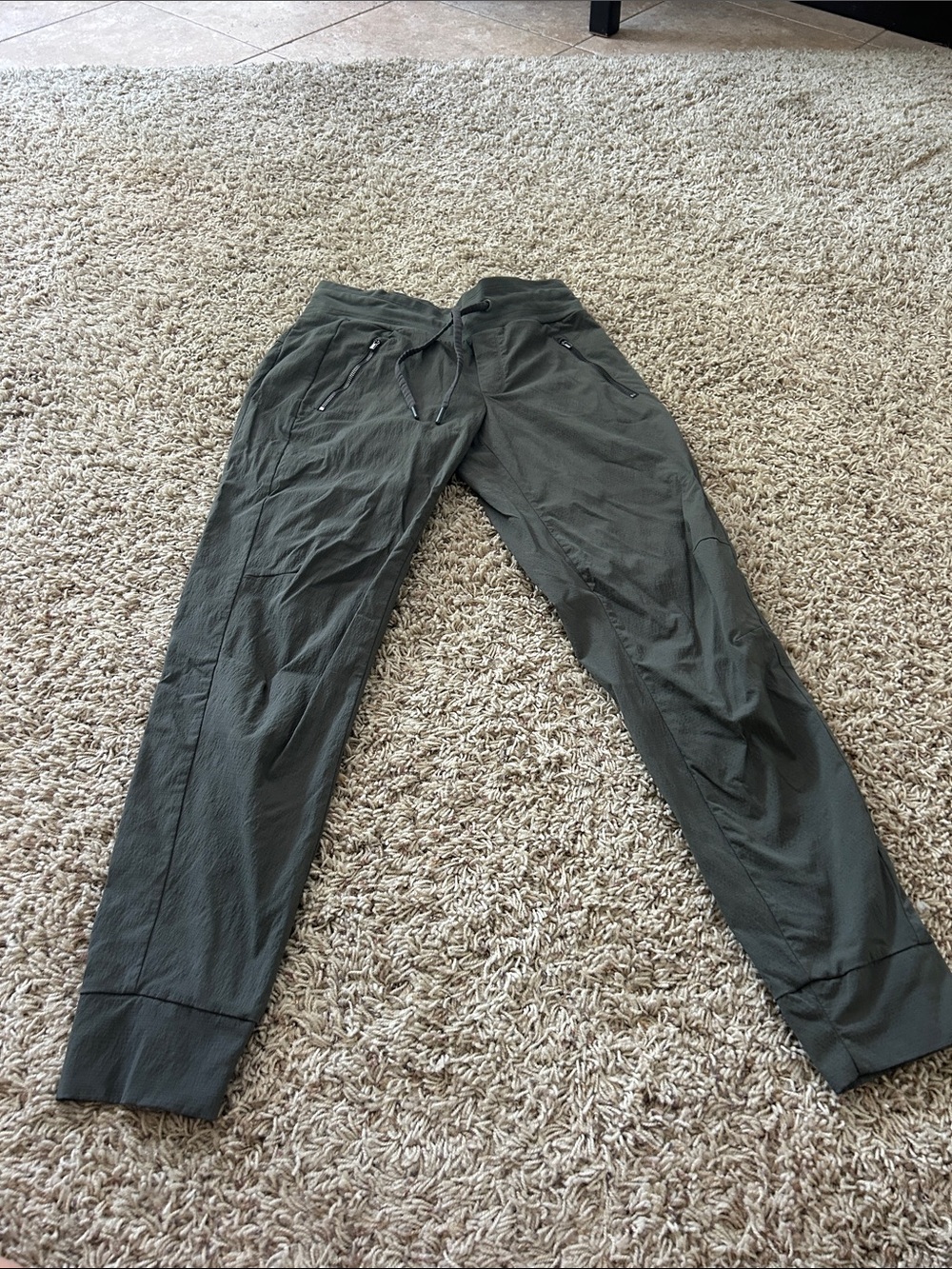 Women’s Athleta Olive Green Drawstring Joggers